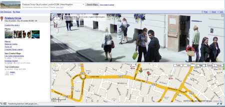 Clearly Recognisable People on Finsbiry Circus - London Street View