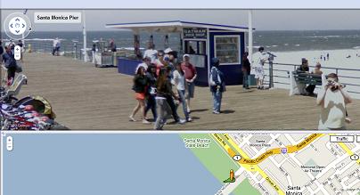 Santa Monica Pier - Google Streetview Image - Oatman Rock Shop