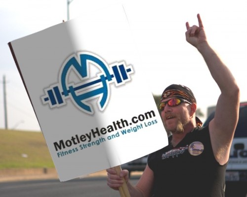 MotleyHealth biker placard