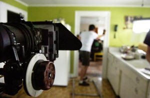 Crews work inside and outside at this home on Crescent Street for the first day of production for the upcoming film Virgin Alexander (ERICA MILLER/The Saratogian)